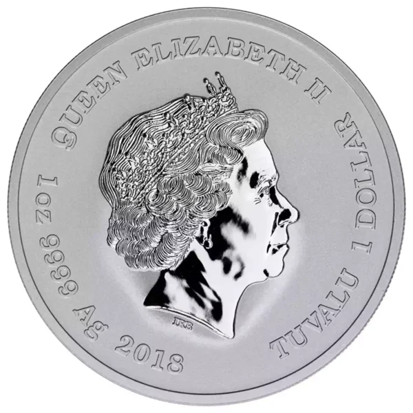 2018 1oz Tuvalu Marvel  "Thor" .9999 Silver Coin