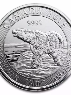 2019 1/2oz Canadian .9999 Silver Polar Bear Coin