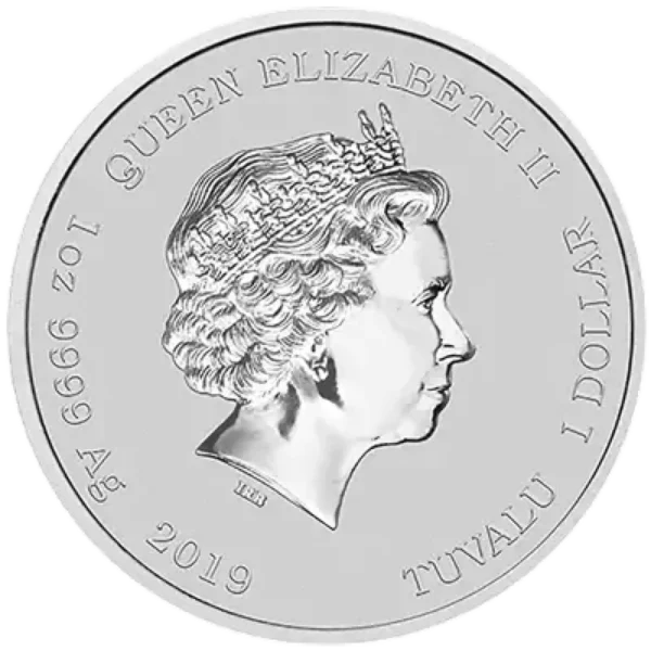 2019 1oz Tuvalu Marvel  "Hulk" .9999 Silver Coin
