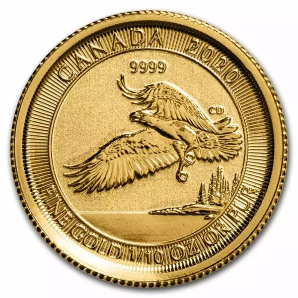 2020 1/10oz Royal Canadian Mint Bald Eagle .9999 Gold Coin