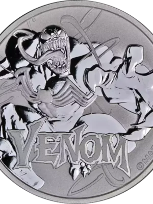 2020 1oz Tuvalu Marvel  "Venom" .9999 Silver Coin