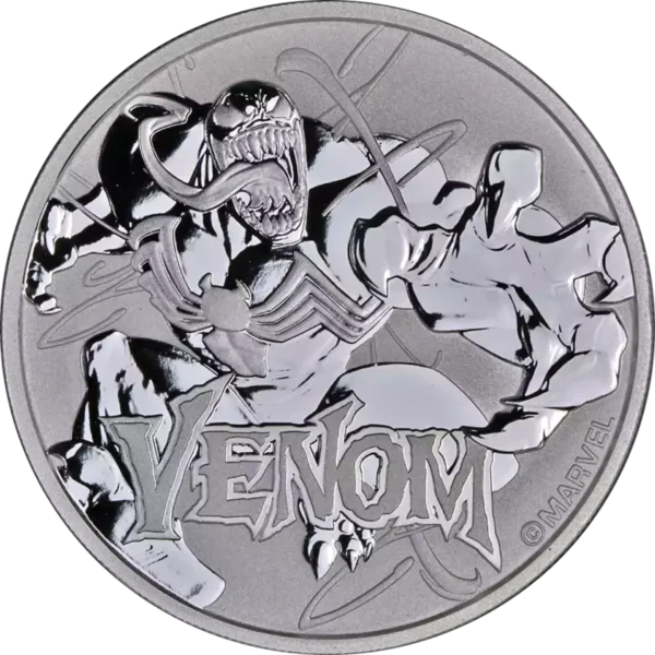 2020 1oz Tuvalu Marvel  "Venom" .9999 Silver Coin