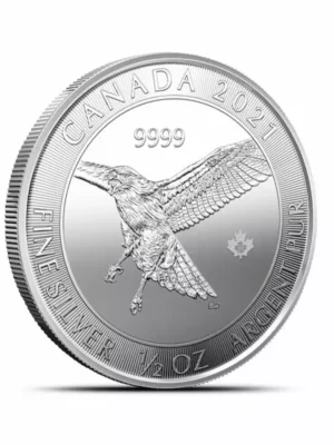 2021 1/2oz Canadian .9999 Silver Red Tailed Hawk Coin