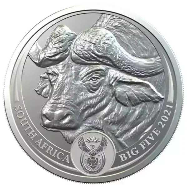 2021 1 oz South Africa Big Five Buffalo .999 Silver Coin BU