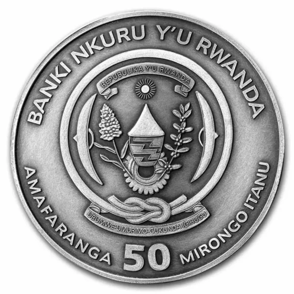 2021 1oz Rwanda Nautical Series - Sedov Ultra High Relief .999 Silver Coin Antiqued