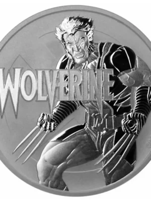 2021 1oz Tuvalu Marvel  "Wolverine" .9999 Silver Coin