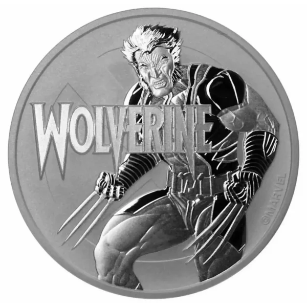 2021 1oz Tuvalu Marvel  "Wolverine" .9999 Silver Coin