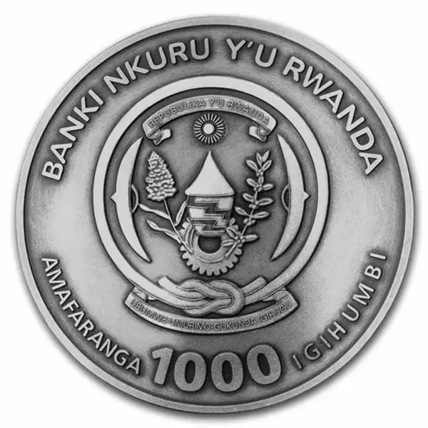 2021 3oz Rwanda Nautical Series - Sedov Ultra High Relief .999 Silver Coin Antiqued