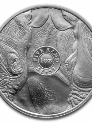 2022 1 oz South Africa Big Five Series II Rhino .999 Silver Coin BU