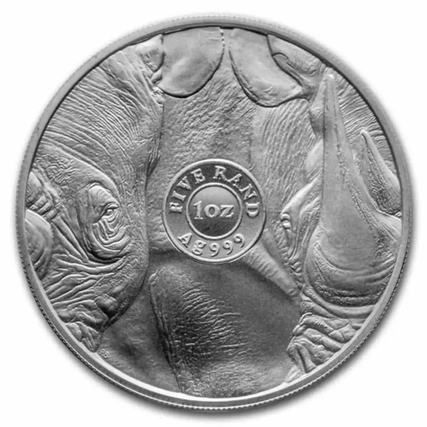 2022 1 oz South Africa Big Five Series II Rhino .999 Silver Coin BU