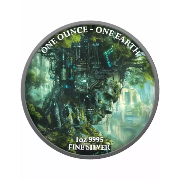2022 1oz Fiji One Earth Artificial Intelligence Beauty Edition .999 Silver Coin