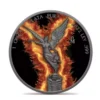 2022 1oz Mexican Libertad .999 Silver - Colorized Burning Flames Edition