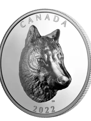 2022 1oz Royal Canadian Mint Timber Wolf .9999 Silver Proof Extraordinarily High Relief Coin
