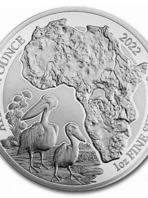 2022 1oz Rwanda .999 Silver Proof Pelican Coin