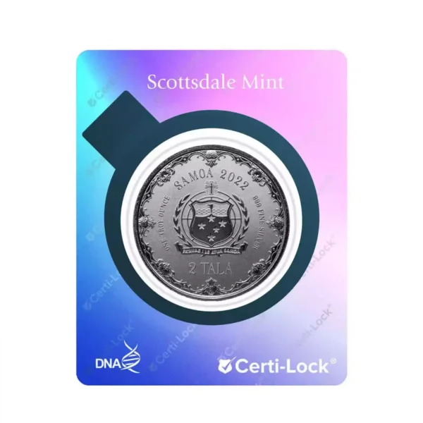 2022 1oz Samoa Mermaid Princess of the Seas .999 Silver Color Proof Coin