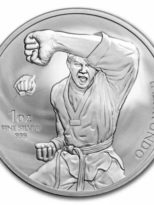 2022 1oz South Korea Taekwondo .999 Silver Bu Medal