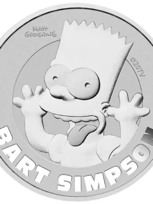 2022 1oz Tuvalu Bart Simpson .9999 Silver BU Coin