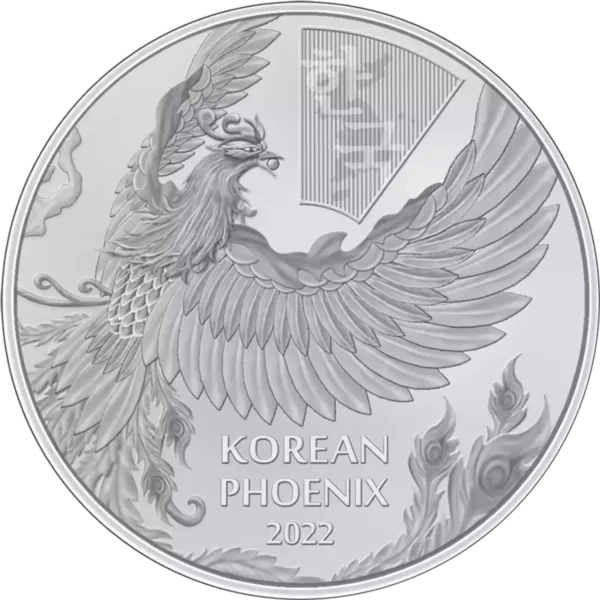 2022 1oz South Korea .9999 Silver Phoenix BU Medal