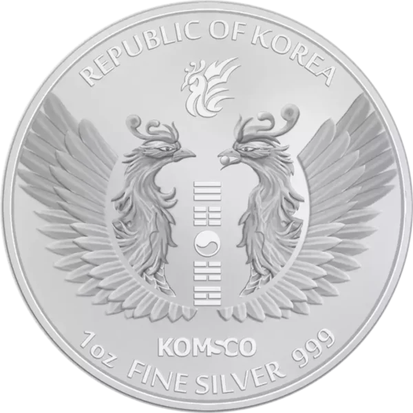 2022 1oz South Korea .9999 Silver Phoenix BU Medal