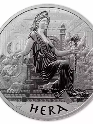 2022 Tuvalu 1oz Gods of Olympus "Hera" .9999 Silver Coin