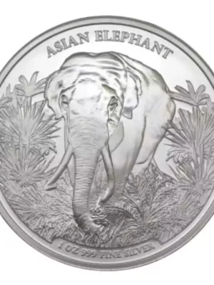 2023 1 oz Cambodia Asia Big Five - Asia Elephant 999 Silver Coin