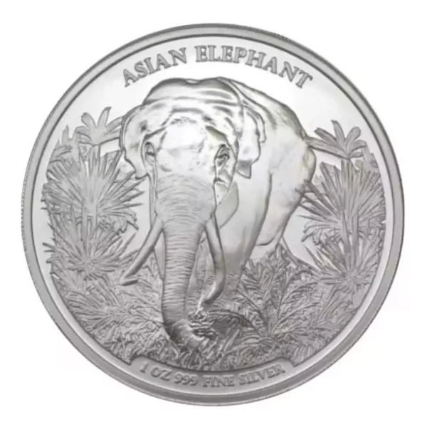 2023 1 oz Cambodia Asia Big Five - Asia Elephant 999 Silver Coin