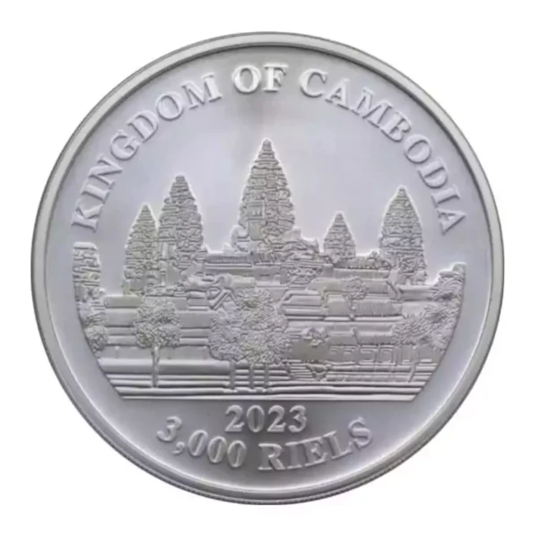 2023 1 oz Cambodia Asia Big Five - Asia Elephant 999 Silver Coin