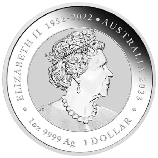 2023 1oz Australia Chinese Myths and Legends - Dragon And Koi .9999 Silver BU Coin