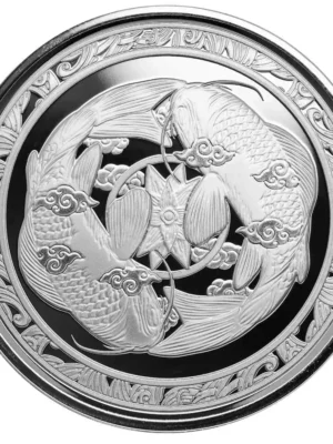 2023 1oz Fiji Scottsdale Mint .999 Silver Koi Fish Coin