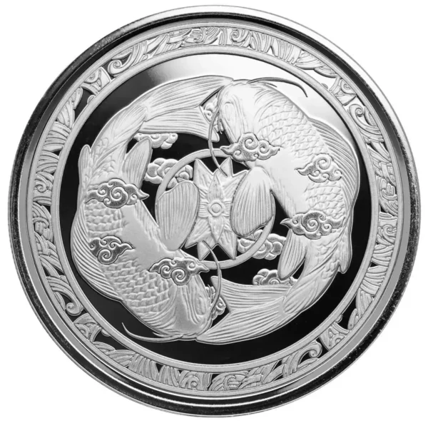 2023 1oz Fiji Scottsdale Mint .999 Silver Koi Fish Coin