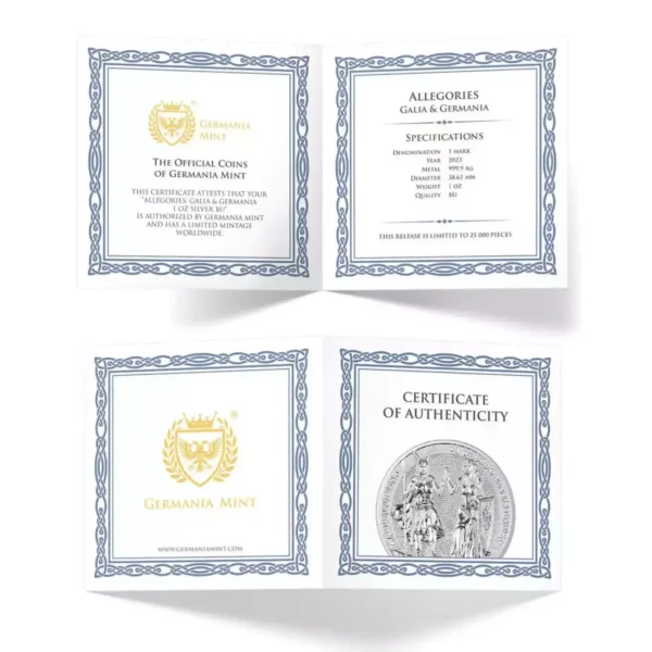 2023 1oz Germania .9999 Silver Allegories: Galia and Germania Coin