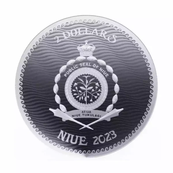 2023 1oz Niue Blackbeard - Jolly Roger .9999 Silver Coin BU