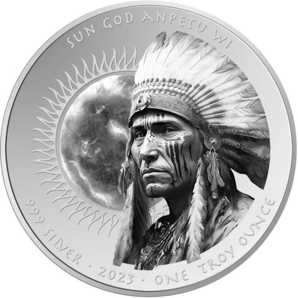 2023 1oz Oglala Lakota Sioux .999 Silver Sun God Anpetu Coin