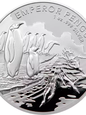 2023 1oz Royal Australian Mint Antarctic Territory - Emperor Penguin .999 Silver BU Coin
