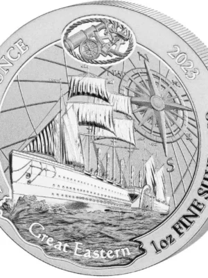 2023 1oz Rwanda Nautical Ounce - Great Eastern .999 Silver BU Coin