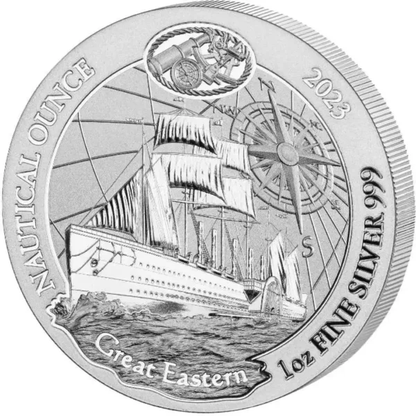 2023 1oz Rwanda Nautical Ounce - Great Eastern .999 Silver BU Coin