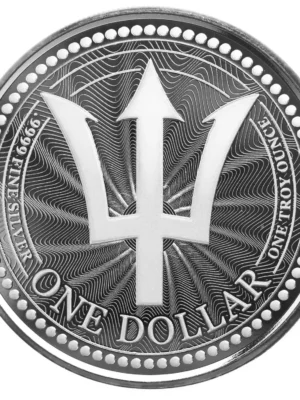 2023 1oz Scottsdale Mint Barbados .999 Silver Trident Coin