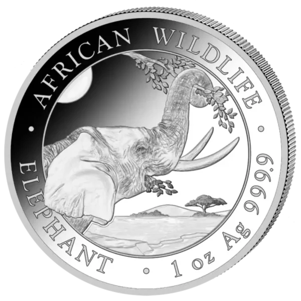 2023 1oz Somalia Elephant .9999 Silver BU Coin