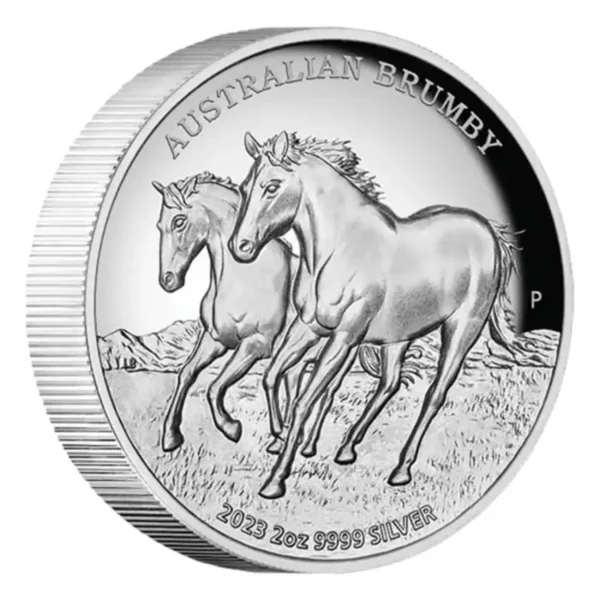 2023 2oz Australia Brumby .9999 Silver High Relief Proof Coin