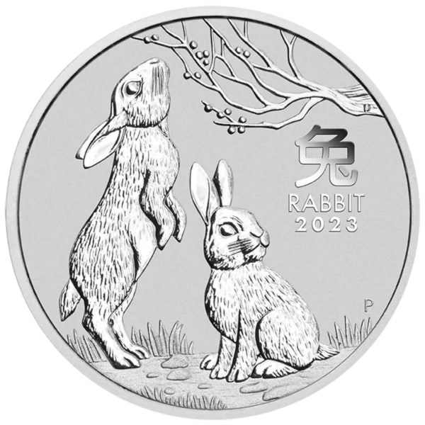 2023 1/2oz Australian Perth Mint Silver Lunar Series III: Year of the Rabbit