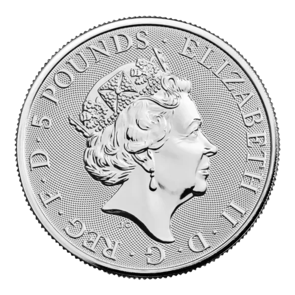 2023 2oz British The Royal Tudor Beast Yale Of Beaufort Silver