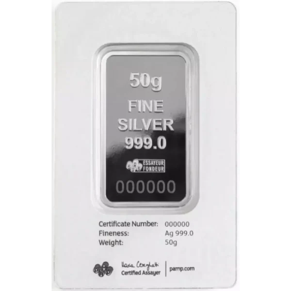 2023 50g .999 Silver Pamp Suisse Morgan 0 Bill Bar