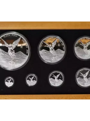 2023 Mexico Proof .999 Silver Libertad 7 coin sets w/ Box and COA