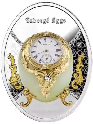2023 16.81g Niue Faberge Egg Watch .999 Silver Coin