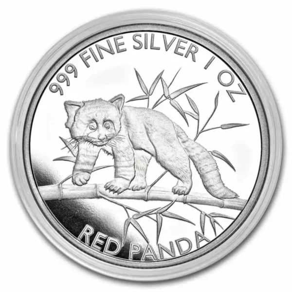 2023 1oz Republic of Chad Red Panda .999 Silver Coin