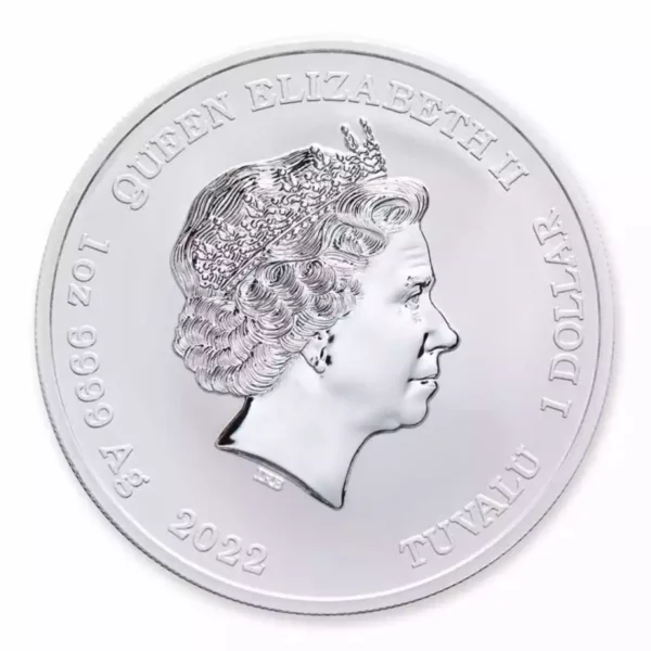2022 Tuvalu 1oz Gods of Olympus "Hera" .9999 Silver Coin
