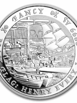 2023 1oz Tuvalu .999 Silver Black Flag: The Fancy BU