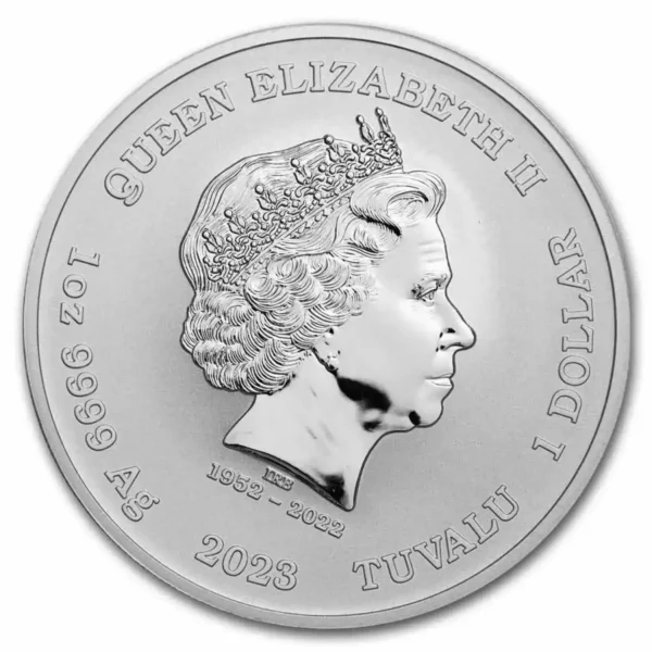 2023 1oz Tuvalu .999 Silver Black Flag: The Fancy BU