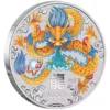 2024 2oz Australia Lunar Dragon BU Colorized .999 Silver Coins