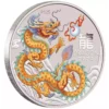 2024 1/2oz Australia Lunar Series III Golden Dragon .9999 Silver Colorized BU Coin